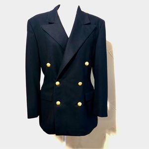Ralph Lauren Vtg wool navy blazer double breasted